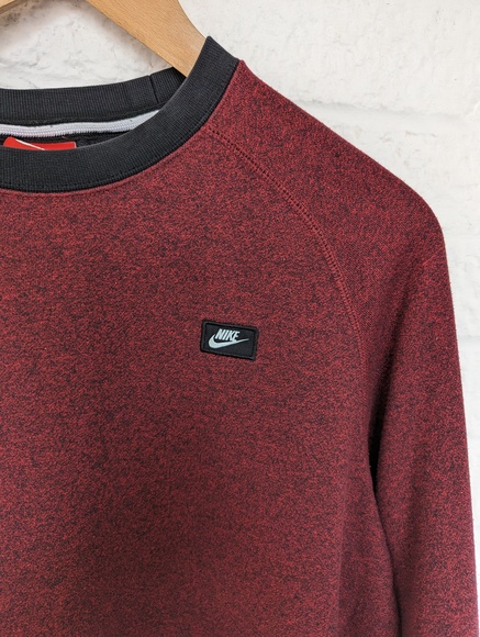 Nike Crew Neck Sweatshirt - Size M - Burgundy - Cotton - P2P 22" - Picture 7 of 7